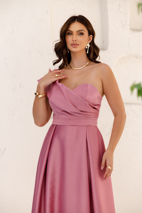 VESTIDO UM OMBRO SÓ RODADO VESTIDO DE FESTA PETRA FINA